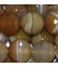 Agate 10 mm round faceted bead