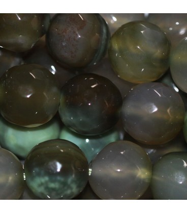 Agate 10 mm round faceted bead - BeauMonde Bijoux