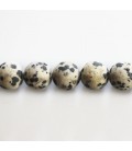 Jasper Dalmatian 10 mm matte round bead - BeauMonde Bijoux
