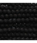Agate black 3 mm matte faceted round bead