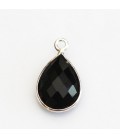 Onyx 10x14 mm faceted drop 1 ring