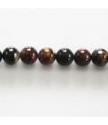 Pietersite 8 mm round bead blue tone