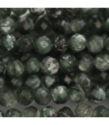 BeauMonde Bijoux - Séraphinite 3 mm perle ronde facettée A+ Russie