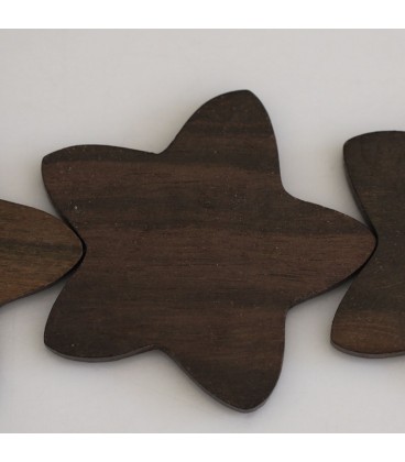 BeauMonde Bijoux - Bois ébène 45 mm environ étoile plate Indonésie