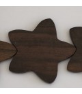 Ebony wood 45 mm flat star