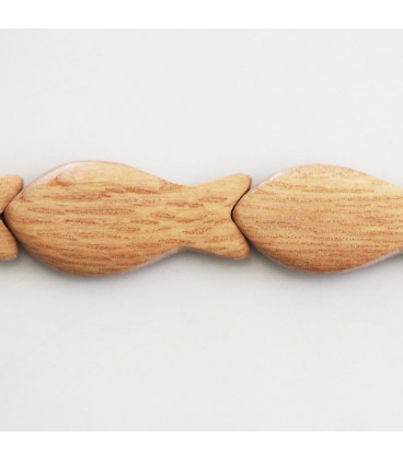 BeauMonde Bijoux - Bois rose 14X26 mm environ poisson Madagascar