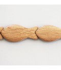 BeauMonde Bijoux - Bois rose 14X26 mm environ poisson Madagascar