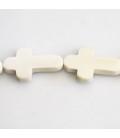 White wood 15.5x25x5 mm rounded cross