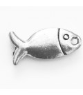 Poisson 18x10 mm pendentif métal argenté