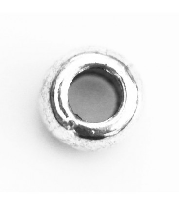 Washer 8x5 mm smooth silver metal - BeauMonde Bijoux