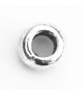 Rondelle 8x5 mm lisse métal argenté