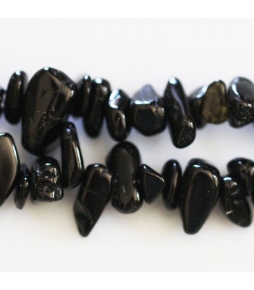 BeauMonde Bijoux - Tourmaline noire pierre chips 5/8 mm +/- environ Afrique