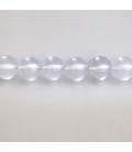 Cristal de roche 8 mm environ perle ronde milky AA Brésil