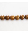 Jasper wood 8 mm round bead