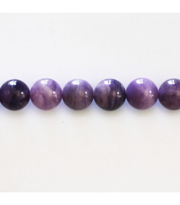 BeauMonde Bijoux - Fluorite violette 8 mm perle ronde AA Russie