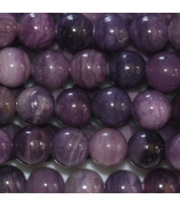 Fluorite purple 6 mm round bead Russia - BeauMonde Bijoux