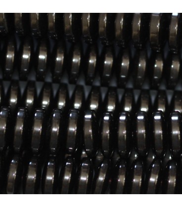 BeauMonde Bijoux - Hématite 2/3x8 mm environ rondelle arrondie lisse large