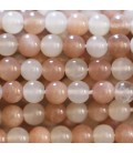 Multi stones 6 mm moonstone and sun stone - BeauMonde Bijoux