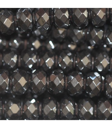 BeauMonde Bijoux - Hématite 3/4X6 mm environ rondelle facettée