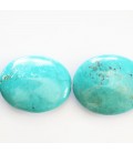 Howlite 25x30 flat oval (new turquoise)