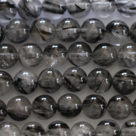 Quartz rutile 6mm perle ronde AA Brésil