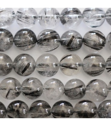 BeauMonde Bijoux - Quartz rutile 8 mm perle ronde AA Brésil
