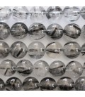 Quartz rutile 8 mm perle ronde AA Brésil