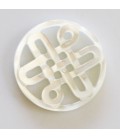 BeauMonde Bijoux - Nacre blanche 20 mm médaillon chinois
