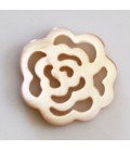 Nacre rose 14 mm motif rose plate