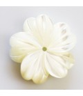 Nacre blanche 14 mm fleur