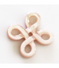 BeauMonde Bijoux - Nacre rose 18 mm noeud chinois