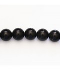Obsidienne noire rainbow 10 mm environ perle ronde AA (oeil celeste) Mexique