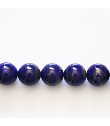 Lapis lazuli 10 mm round bead Afghanistan - BeauMonde Bijoux