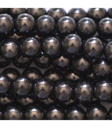 Shungite 4 mm round bead - BeauMonde Bijoux