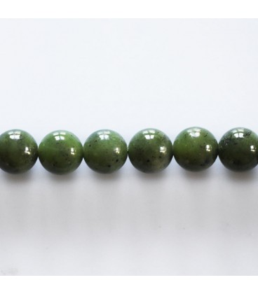 Jade 8 mm round bead Canada - BeauMonde Bijoux