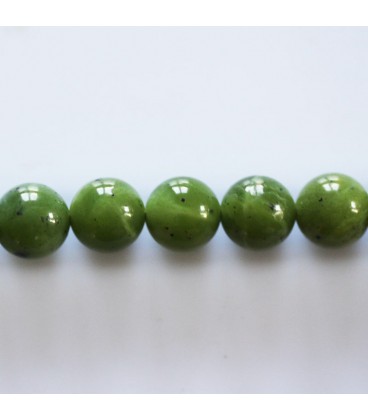 Jade 10 mm round bead Canada - BeauMonde Bijoux