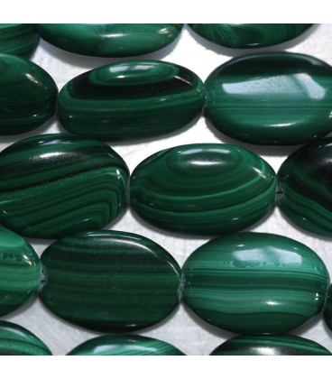 BeauMonde Bijoux - Malachite 10x14 mm ovale plat AA Congo