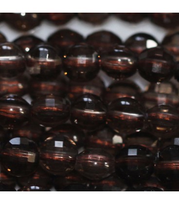 Garnet 4 mm faceted medallion - BeauMonde Bijoux