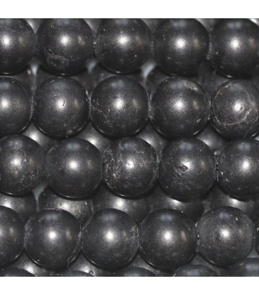 BeauMonde Bijoux - Tourmaline noire 5.9/6.1 mm environ perle ronde mat A+ Brésil