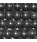 Tourmaline black 6 mm matte round bead