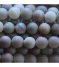BeauMonde Bijoux - Agate 8 mm perle ronde avec incrustations reflets rosés