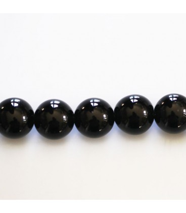 Obsidian 10 mm black round bead - BeauMonde Bijoux