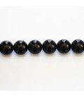 Obsidienne noire 8/8.2 mm environ perle ronde A+ Mexique