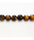 Oeil de tigre 8 mm environ perle ronde AA Afrique du Sud