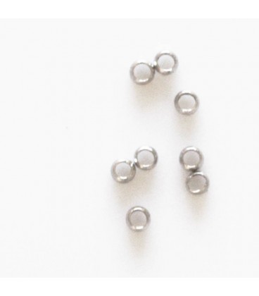 Crush beads 2.5 mm titanium color - BeauMonde Bijoux