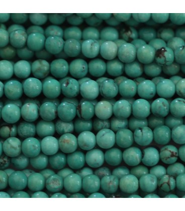 Howlite 4 mm round bead green tone - BeauMonde Bijoux