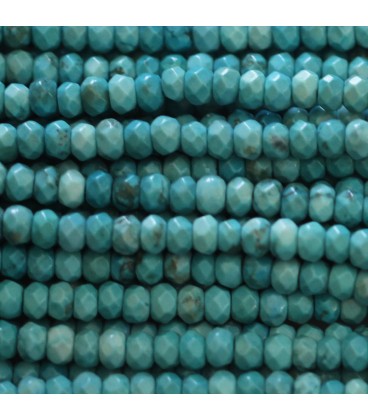 BeauMonde Bijoux - Howlite 3x4 mm rondelle facetté
