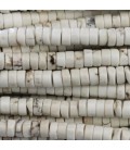 Howlite 3x6 mm ivory sliced washer