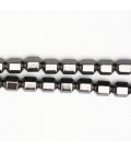 Hematite 5x8 mm diamond tube
