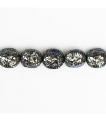 Hematite 10 mm double-sided lion - BeauMonde Bijoux